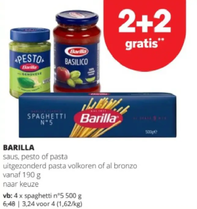 Promotie: Saus, pesto of pasta