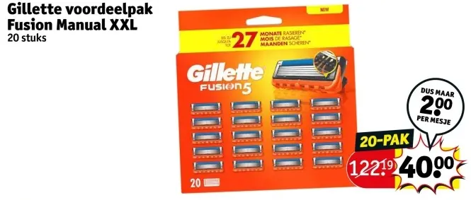 Aanbieding: Gillette Fusion Manual XXL