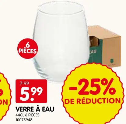 Offre: Verre à eau