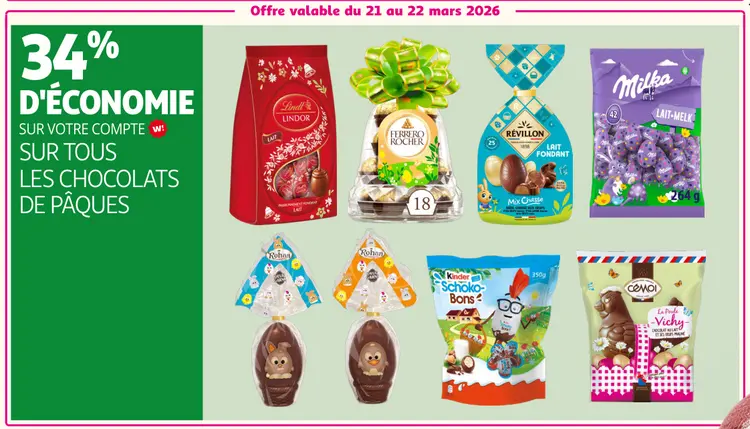 Offre: Chocolats de Pâques
