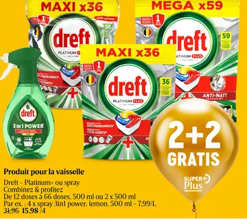 Offre: Dreft - Platinum+ ou spray