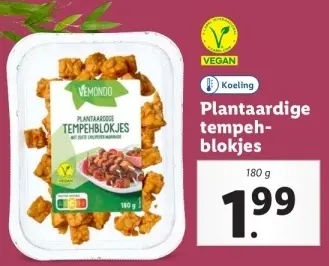 Aanbieding: Plantaardige tempehblokjes