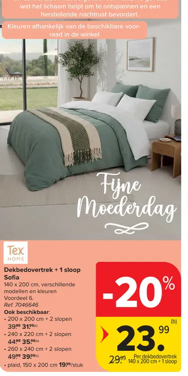 Promotie: Dekbedovertrek + 1 sloop Sofia