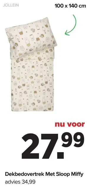 Aanbieding: Dekbedovertrek Met Sloop Miffy