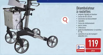 Offre: Déambulateur à roulettes
