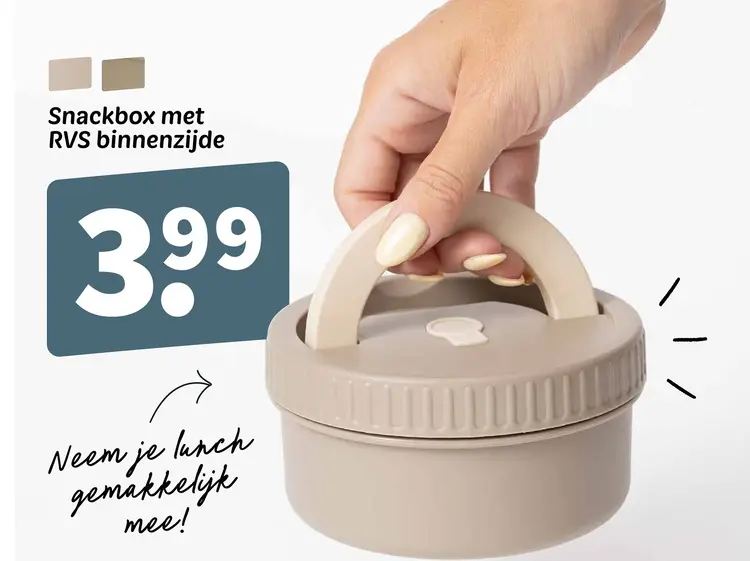 Promotie: Snackbox met RVS binnenzijde