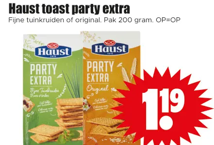 Aanbieding: Haust toast party extra