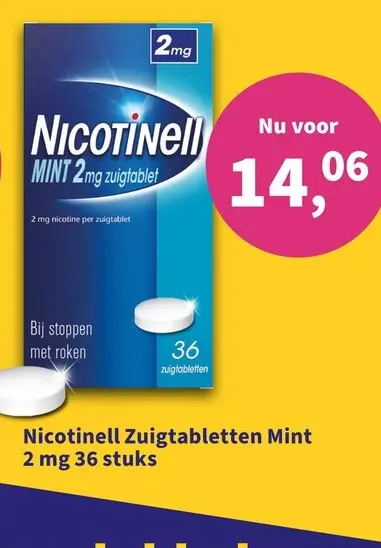 Aanbieding: Nicotinell Zuigtabletten Mint