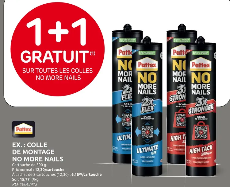 Offre: Colle de montage no more nails