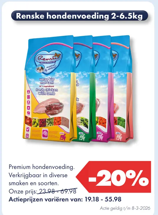 Aanbieding: Renske hondenvoeding