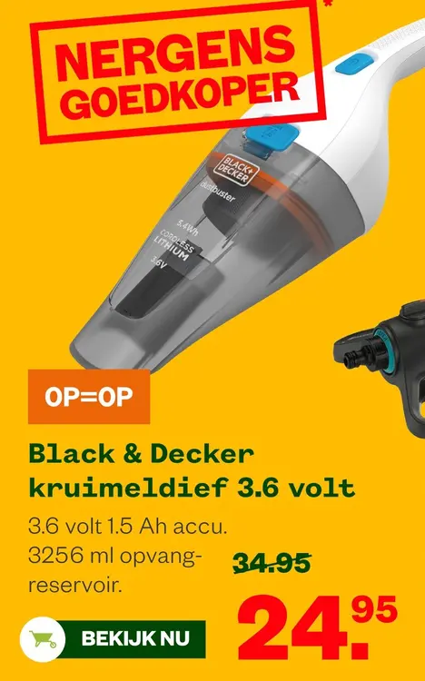 Aanbieding: Black & Decker kruimeldief 3.6 volt