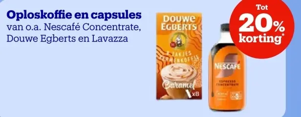 Aanbieding: Oploskoffie en capsules