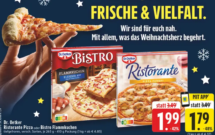 Aanbieding: Ristorante Pizza oder Bistro Flammkuchen