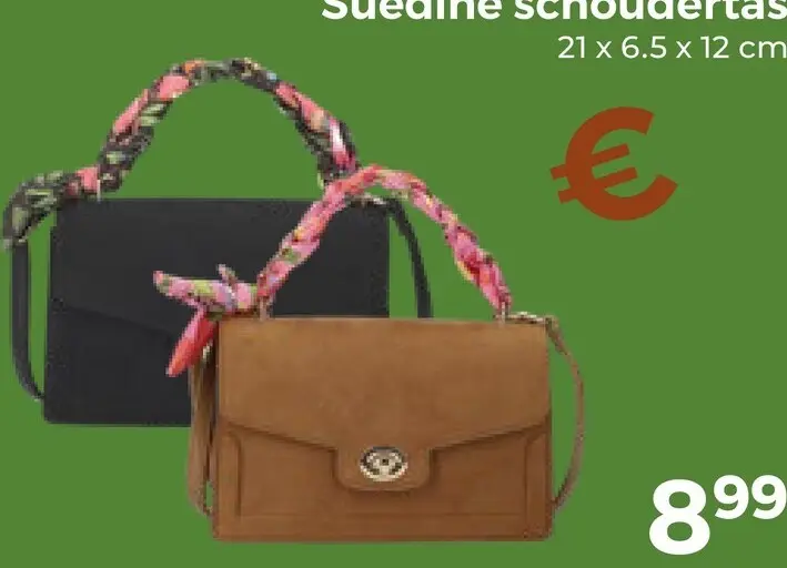 Aanbieding: Suèdine schoudertas
