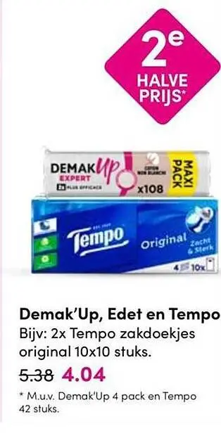 Aanbieding: Demak'Up, Edet en Tempo