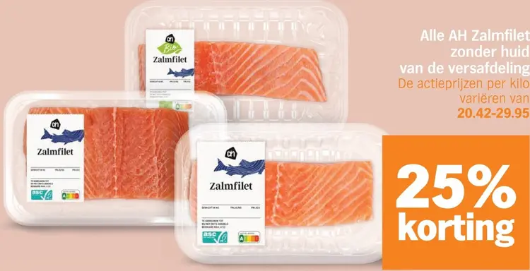 Aanbieding: Zalmfilet zonder huid