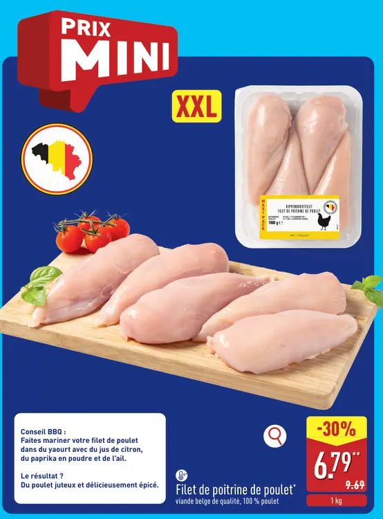 Offre: Filet de poitrine de poulet