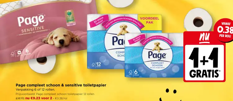 Promotie: compleet schoon & sensitive toiletpapier