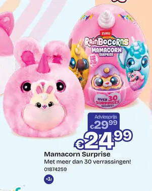 Promotie: Mamacorn Surprise Plush Medium  - Shrink Wrap 7 asstd