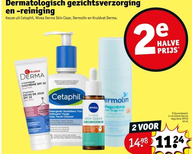 Aanbieding: Dermatologisch gezichtsverzorging en -reinigi