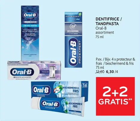 Offre: DENTIFRICE / TANDPASTA Oral-B assortiment