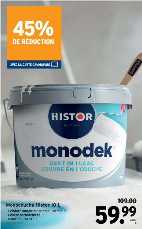 Offre: Monocouche Histor 10 L