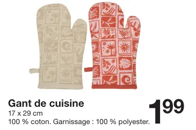 Offre: Gant de cuisine