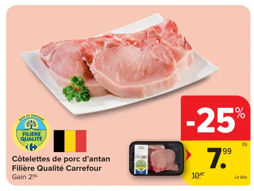 Offre: Côtelettes de porc d'antan
