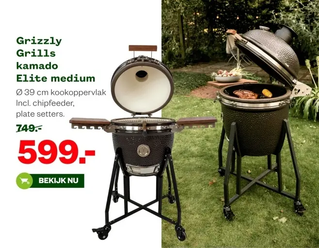 Aanbieding: Kamado Elite medium