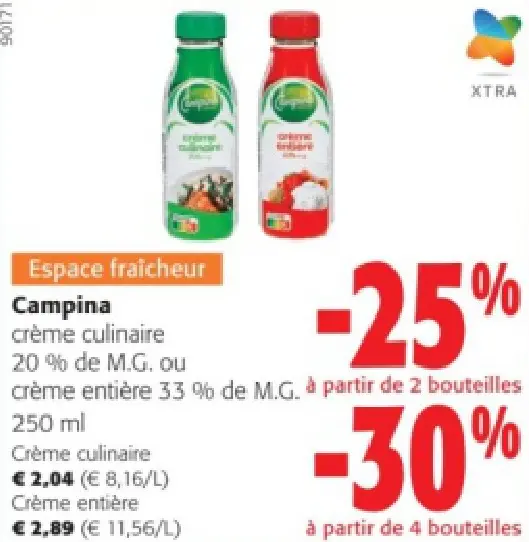 Offre: Crème culinaire ou crème entière