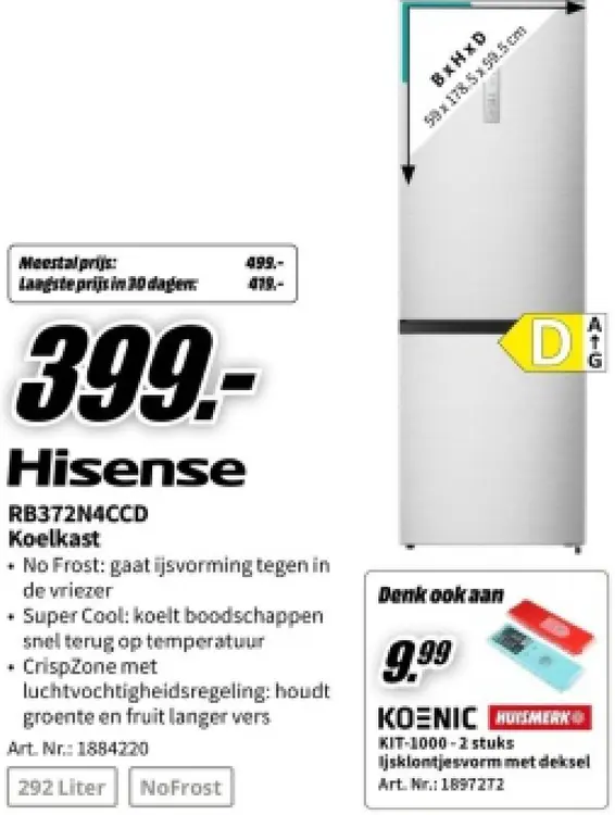 Aanbieding: RB372N4CCD Koelkast