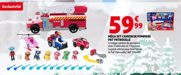 Offre: Méga set camion de pompiers Pat' Patrouille
