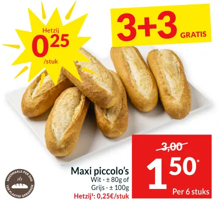 Promotie: Maxi piccolo's