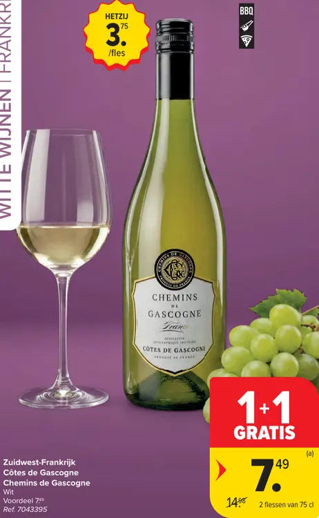 Promotie: Chemins de Gascogne Côtes de Gascogne