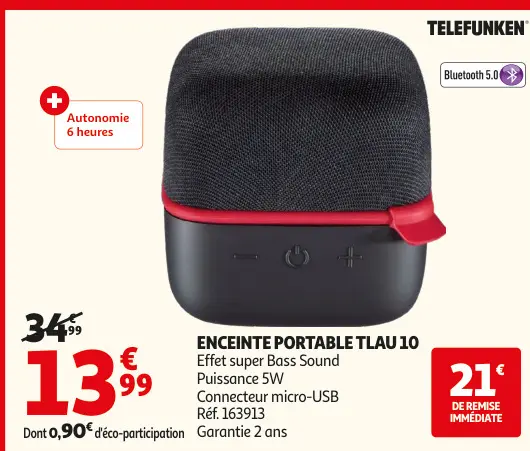 Offre: Enceinte portable tlau 10