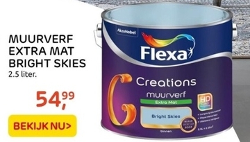 Aanbieding: Flexa Creations muurverf Extra Mat Bright Ski