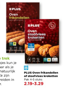 Aanbieding: PLUS Oven frikandellen of stoofvlees kroketten