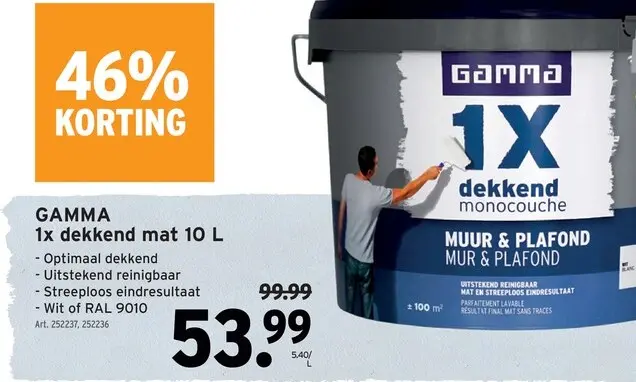 Promotie: 1x dekkend mat