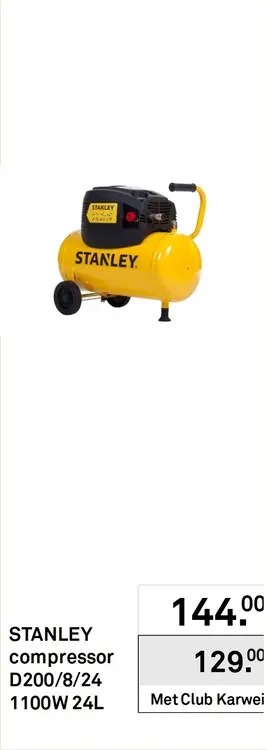 Aanbieding: Compressor D200/8/24 1100W 24L