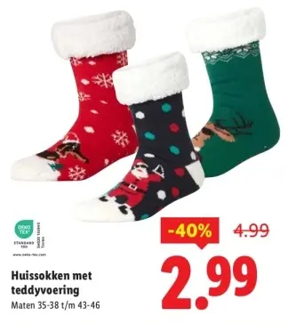Aanbieding: Huissokken met teddyvoering