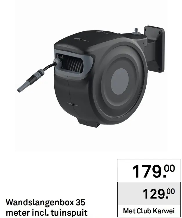 Aanbieding: Wandslangenbox 35 meter incl. tuinspuit