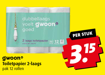 Aanbieding: gwoono Toiletpapier 2-laags