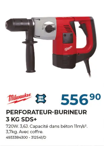 Offre: Perforateur-burineur 3 kg sds+