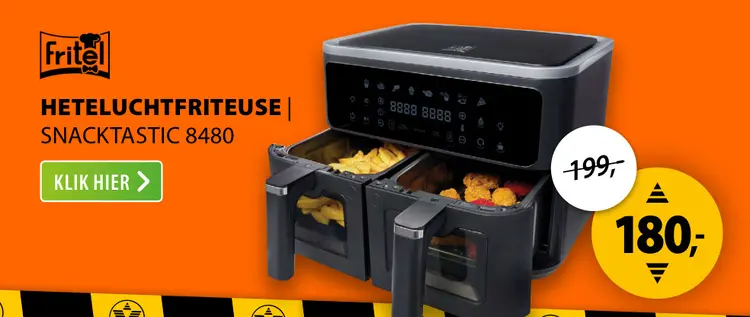 Aanbieding: Heteluchtfriteuse snacktastic 8480