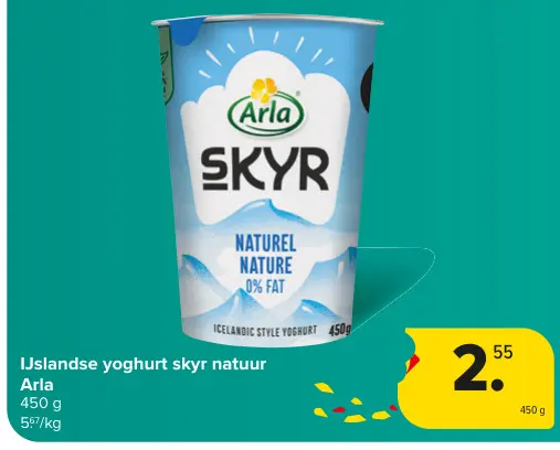 Promotie: IJslandse yoghurt skyr natuur