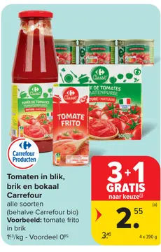 Aanbieding: Tomaten in blik, brik en bokaal