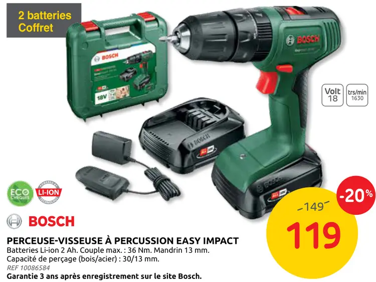 Offre: Perceuse-visseuse à percussion easy impact
