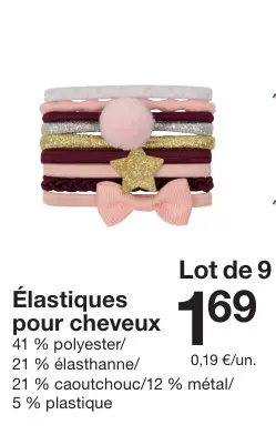 Offre: Élastiques pour cheveux