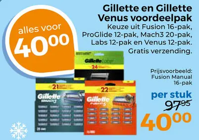 Aanbieding: Gillette en Gillette Venus voordeelpak