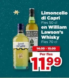 Aanbieding: Limoncello di Capri en William Lawson's Whisky